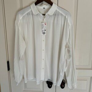 Uniglo Soft Lawn Gathered Blouse NWT